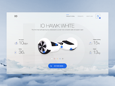 IO Hawk Sagway [WIP] clean ecommerce eshop icon produkt page segway ui webdesing