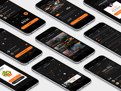 Restaurants Nearby App app food ios mobile navigation restaurant ui ux