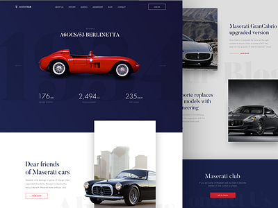 Maserati Club - Homepage car clean design homepage luxury maserati photos simple uidesign