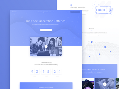 Landing Page Kibo Lotto design icon landing minima ui ux webdesign website