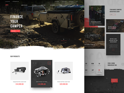 Homepage - Camper Trailers (WIP) design eshop homepage ui uidesign ux web website
