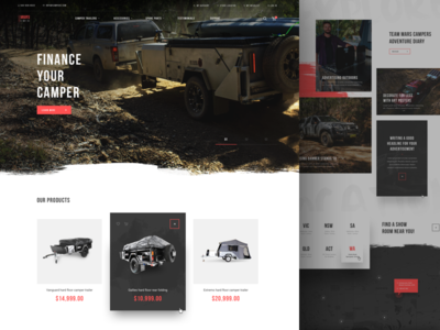 Homepage - Camper Trailers (WIP) design eshop homepage ui uidesign ux web website