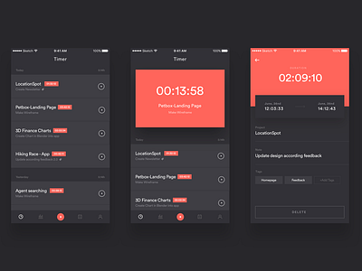 Time Tracker by Martin Strba on Dribbble