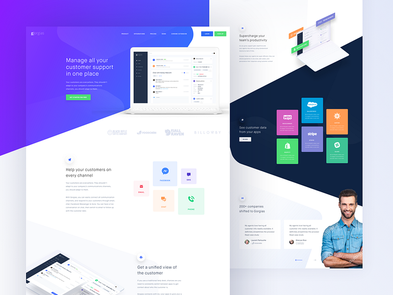 Gorgias - Homepage (WIP) by Martin Strba for Balkan Brothers on Dribbble