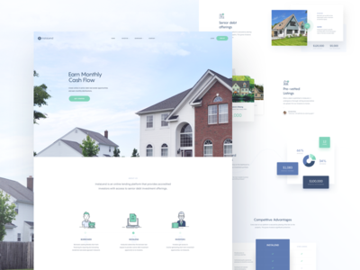 Instalend - Homepage behance case study design experience interface page real estate ui web website