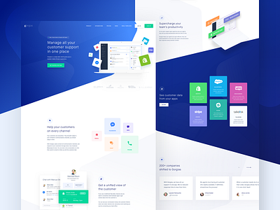 Gorgias - Homepage homepage landing page ui uidesign uxdesign web website