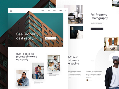 S - Landing Page design experience landing page property real estate ui ux web website