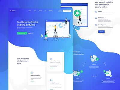 Zenbu - Homepage balkanbrothers clean illustration landing page marketing social media ui uidesign ux uxdesign web website