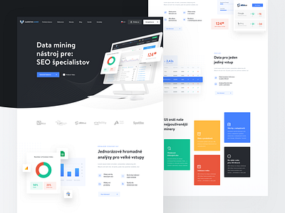 Marketing Miner - Homepage [WIP] clean landing page marketing seo social media ui uidesign ux uxdesign web website