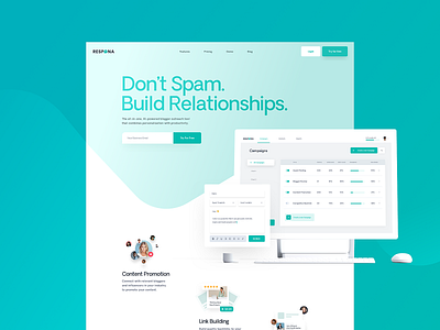 Respona - Landing Page design homepage interface landing page ui uidesign ux web webdesign website