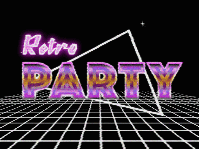 Retro Party 2d 80s 80s style aftereffect animation design graphicdesigns invitation design invitationdesign oldtimes party photoshop retro retro design retroparty tape vhs