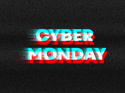 Glitchy Cyber Monday Design