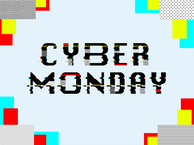 Glitchy Cyber Monday Design