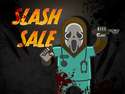 FLASH/SLASH HALLOWEEN SALE after effect animation animation flashsale freddy freddy krueger halloween halloween design halloweenflashsale halloweensale illustration jason motion design motiongraphic photoshop sale saw scary scream slash spooky