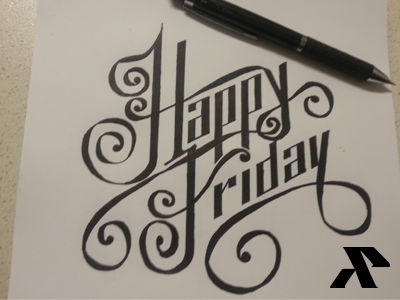 Happy Friday typography
