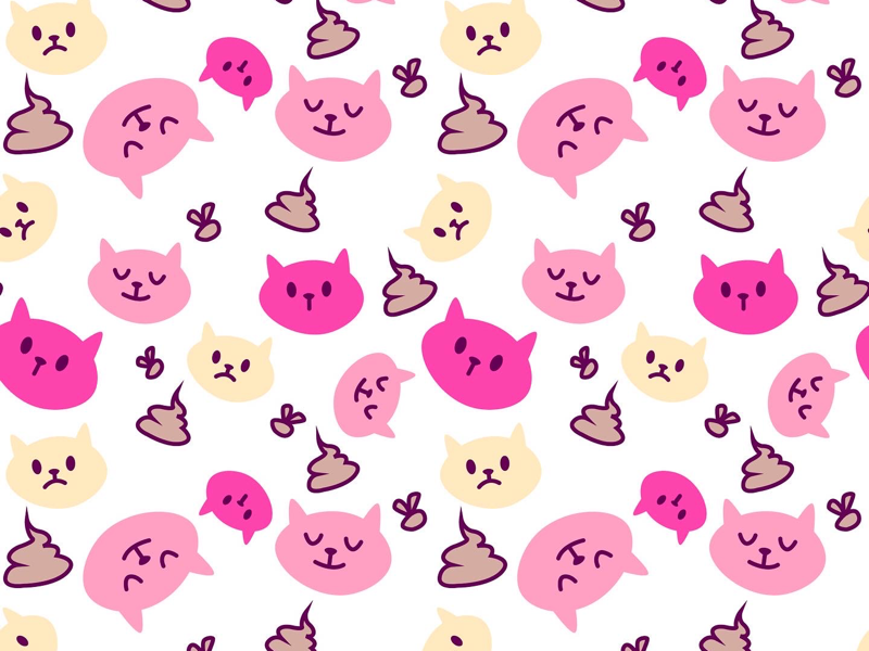 cat shit pattern by Alina Medvedeva on Dribbble