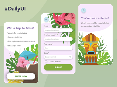 Daily UI #1 / Sign Up Screens