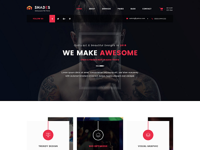 Shades - Creative Multipurpose PSD Template