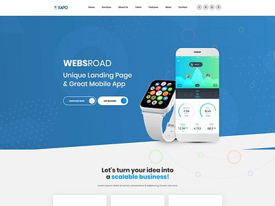 Xapo - Responsive Landing Page Template app loading page bootstrap campaign monitor flat lead generation loading page marketing mobile multipurpose parallax single page startup landing