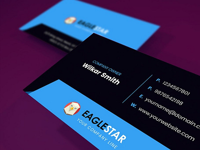 Eaglestar Business Card Template | websroad agency black branding busniess busniesscard card clean cool corporate creative fashion identity marketing minipulation modren multipurpose namecard photography simple stylish