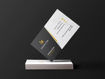 Construction - Business Card Template | Websroad black branding busniess busniesscard card clean cool corporate creative fashion identity maketing manipulation modren multipurpose namecard photography professional simple stylish