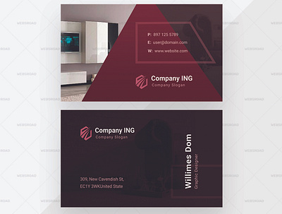 Archno Dark Modern Business Card Design Free Template | Websroad abstract abstract vector branding businesscard clean corporate creative design elegant free template graphic identity marketing minimalist modren multipurpose namecard simple stationery stylish