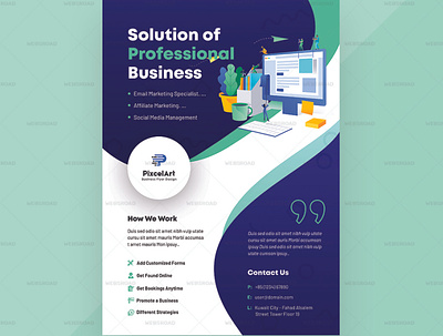 Crow Business Flyer Free PSD Template | websroad brand set branding busniess card clean corporate creative fashion flayer flayers free template graphic identity marketing minimalist modren multipurpose namecard simple