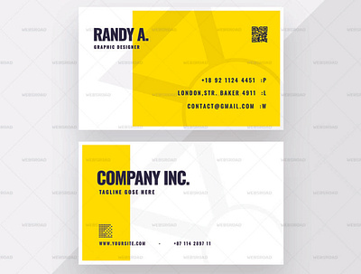 Roney Corporate Business Card Premium Template | Websroad abstract abstract vector brand set branding busniess busniesscard clean corporate creative elegant fashion identity marketing modren modren graphic multipurpose namecard simple stationery template