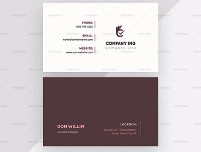 Portrato Agency Business Card Vector Premium Template | Websroad abstract abstract vector agency brand design brand identity brand set branding busniess clean company corporate creative elegant fashion marketing minimalist modren multipurpose namecard simple