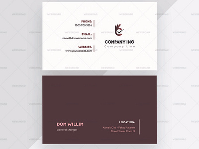 Portrato Agency Business Card Vector Premium Template | Websroad