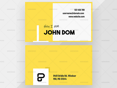 White and Yellow Business Card Premium Vector | Websroad abstract abstract vector branding busniess busniesscard card clean cool corporate creative elegant fashion idnetity marketing minimalist modren multipurpose namecard new simple