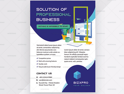 Bizxpro Creative Business Flyer Premium Printing | Websroad abstract abstract vector brand set branding busniess busniess flyer clean corporate creative design fashion flyer flyers manipulation marketing minimalist modren modren graphic multipurpose