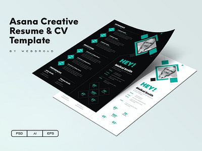 Asana Creative Resume & CV Template By Websroad