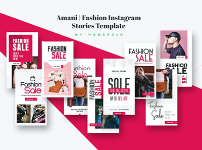 Amani | Fashion Instagram Stories Template By Websroad brand discount facebook fashion feed instagram media mobile news product promotion sales social story template