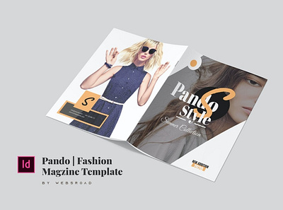 Pando | Fashion Magazine Template By Websroad advertising background book brochure cover fashion isolated journal magazine media modern open page paper template
