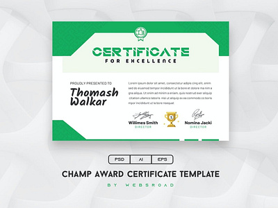 Champ-Award-Certificate-Template By Websroad