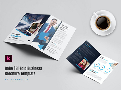 Bobe | Bi-Fold Business Brochure Template By Websroad advertising annual brochure business company corporate design fashion flyer illustration layout magazine marketing presentation project report template