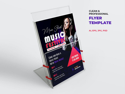 Music Flyer Template By Websroad ads advertising agency branding brochure business clean creative event fashion flyer food illustration logo marketing modern music resturant templaye