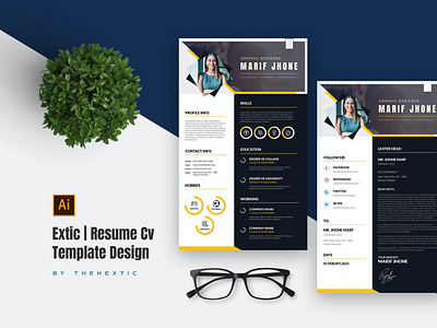 Extic Resume Cv Template Design By Websroad