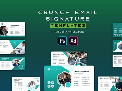 Crunch | Email Signature Template By Websroad adobexd business creative design email emailtemplate esignature footer message outlook sign signature signatures stationary xd