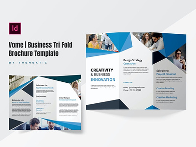 Vome | Business Tri Fold Brochure Template By Websroad advertising brochure business consultancy corporate cover fashion flyer magazine media modern multipurpose template trifold