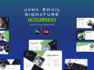Jawa | Email Signature Template By Websroad adobexd business creative design email emailtemplate esignatures footer massege outlook sign signature signatures stationary xd
