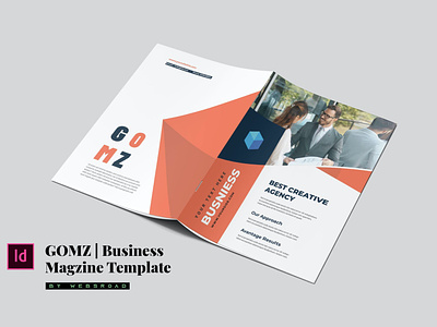 Gomz | Business Magazine Template By Websroad adevertising background book branding brandset brochure business consultancy corporate cover design fashion illustration isolated logo magazine services template