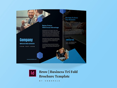 Brow | Business Trifold Brochure Template By Websroad advertising branding brochure business consultancy corporate cover creative design fashion flyer illustration isolated logo magazine modern multipurpose template trifold