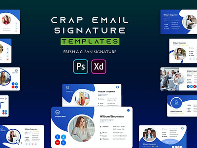 Crap | Email Signature Template By Websroad adobexd branding business creative design email emailtemplate esignature footer illustration logo marketing message modren outlook sign signature signatures stationary xd