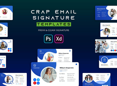 Crap | Email Signature Template By Websroad adobexd branding business creative design email emailtemplate esignature footer illustration logo marketing message modren outlook sign signature signatures stationary xd