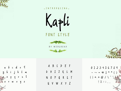 Kapli - Custom Handmade Font Style | websroad