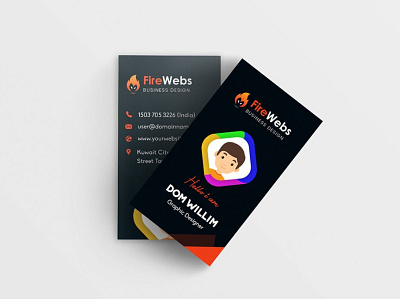 FireWebs Business Card Template | websroad black business business card card clean clean design company branding corporate creative design fashion illustration manipulation marketing modern multipurpose namecard photography simple stylish template