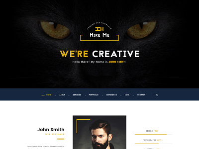 Hire Me - Personal vCard Website Design