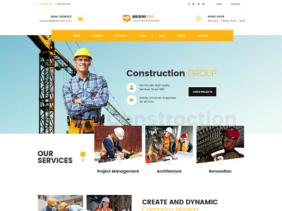 BridgePro | Construction & Building Company Website Design